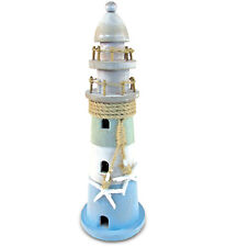 CoTa Global Handmade Ocean Breeze Lighthouse Decor with Starfish - 12.25 Inches picture