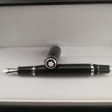 Luxury Bohemia Resin Series Bright Black+Silver Clip 0.7mm nib Fountain Pen picture