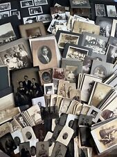 300 Plus Antique Vintage Photo Lot - Tintypes CDV Cabinet Cards Photo Albums picture