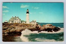 Portland ME-Maine, Portland Head Light, Antique Vintage Souvenir Postcard picture