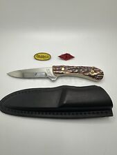 Rare Custom Western Knife W83 New Stag Stamped J With Sheath Beautiful Knife picture