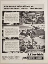 1943 Print Ad BF Goodrich Tires Borden's Milk Truck,Army Vehicle in Combat WW2 picture
