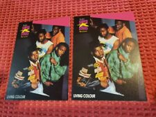1991 Pro Set Super Stars Musicards #202 Living Colour Lot Of 2 Cards picture