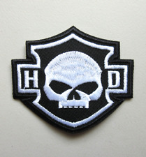 HARLEY DAVIDSON MOTORCYCLES HD SKULL BIKERS VEST JACKET HAT IRON ON PATCH picture