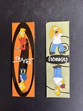 Vintage 2003 The Simpsons 7 inch Bart & Homer Two Bookmarks picture