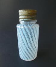 Antique Hobbs Opal Swirl Salt - Sugar Shaker Brass Top 4 3/4
