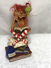 Little Fairy sitting on a stacks of books  Collectible picture