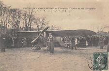 CPA 11 L AVIATION A CARCASSONNE / L AVIATOR VEDRINES ET SON AEROPLANE / AIRCRAFT picture