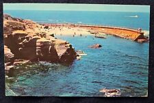 Breakwater Forming Children's Pool La Jolla California CA Postcard 1959 picture