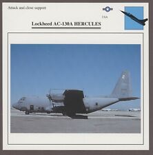 Lockheed AC-130A Hercules Warplanes Military Aircraft Edito Service Card USA picture