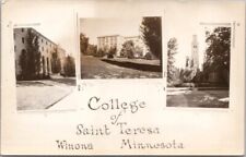 WINONA, Minnesota RPPC Photo Postcard COLLEGE OF SAINT TERESA 3 Building Views picture