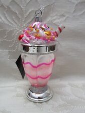 Robert Stanley,Glass Christmas ornament,  milkshake ice cream with sprinkles. picture