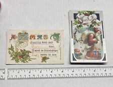 lot of 2 christmas postcards ones dated 1908 picture