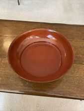 Antique  Burmese Cinnabar Red & Black Lacquer Bowl Signed picture