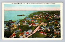 Provincetown MA-Massachusetts, Birds Eye View, c1945 Antique Vintage Postcard picture