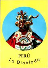 Puno, Peru  LA DIABLADA  Folk Dance Costume & Mask  LAKE TITCACA   4X6 Postcard picture
