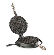 Antique Cast Iron Crescent #8 Waffle Maker w/ Low Base Fanner MFG Co Cleveland O picture
