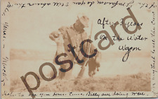 1907 Hunter with rabbits, Grafarson, RPO Toluca & Worland  RPPC postcard jj284 picture