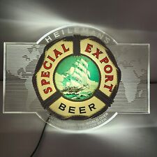 Vintage 1986 Heileman's Special Export Light Beer Lighted Nautical Bar Sign Rare picture