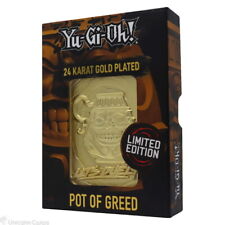 Yu-Gi-Oh Limited Edition 24K Gold Plated Collectable Metal Card - Pot of Greed picture