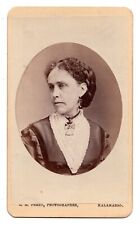 ANTIQUE CDV C. 1870s E.H. PERRY GORGEOUS YOUNG CHRISTIAN LADY KALAMAZOO MICHIGAN picture