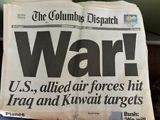 Vintage 1991 January 17 The Columbus Dispatch War US Allied Air Forces Hit Iraq picture