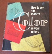 Vintage 1939 Hoover Company How To Use The Modern Color In Your Rooms Booklet picture
