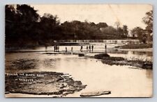 RPPC Fishing For Black Bass Hanover Illinois Real Photo P687 picture