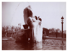France, Paris, Fontaine Place de la Concorde, vintage print, circa 1900 print v picture
