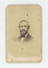 Antique CDV c1860s  Handsome Older Man Full Beard Tolles & Seeley Ithaca, NY picture