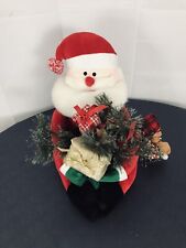 Santa Clause Delivering Gifts Sitting Christmas Ornament 10 x 8 Plush 12