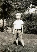 Z746 Vtg Photo CUTE BOY IN SHORTS c 1940's picture