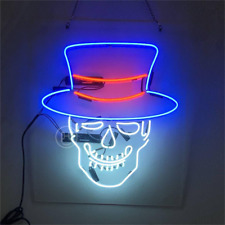 Mr.Skull Neon Sign Light Halloween Festival Room Wall Hanging Nightlight 24