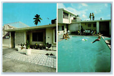 Isla Verde Puerto Rico Postcard Pool House La Casa Mathiesen c1950's Multiview picture