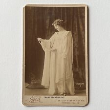 Antique Photograph Cabinet Card Beautiful Woman Actress ID Mary Mannering NY picture