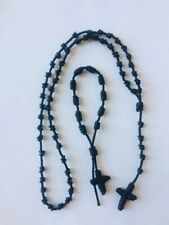 Black Knotted Nylon ROSARY and Adjustable Knotted Rosary Bracelet picture