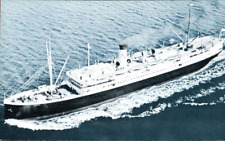 S.S. Aleutian Cruise Ship The Alaska Line Aerial View Vintage Postcard picture