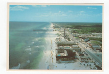 Panama City Beach FL Aerial Panoramic West Along Miracle Strip Postcard Unposted picture