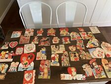 Lot Of 42 Vintage Valentine Cards 1940s 1950S picture