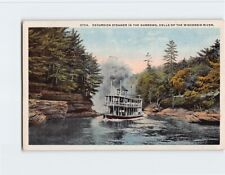 Postcard Excursion Steamer in the Narrows Dells of the Wisconsin River Wisconsin picture