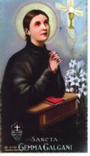 St. Gemma Galgani - Relic Laminated Holy Card - Blessed by Pope Francis  picture