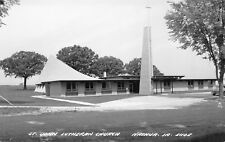 Nashua Iowa~Googie Modern Architecture~St John Lutheran Church RPPC 1950s picture