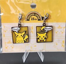 Pikachu Keychain Charm Set of 2 from Pokemon Center 25th Limited US Seller 2023 picture