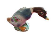 Vtg Charming Mallard Old Duck Colorful Porcelain Figurine Decor Display 6