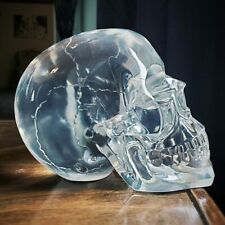 Translucent Human Clear Skull, Resin Crystal Skull, Oddities, Gothic Decor picture