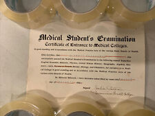 Antique 1904 Medical Students Certificate Diploma Medical Colleges RARE Original picture