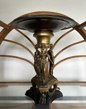 Vintage Brass & Bronze Sculptural Centerpiece Dish Stand picture