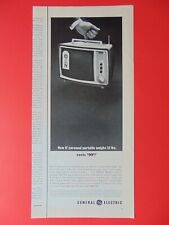 1964 GE Light Weight 12 lbs Portable Television photo art print ad picture