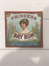 Vintage 1900’s Princess Bay Rum Shave Lotion Barbershop Label.Unused picture