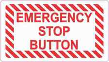 3.5 x 2 Emergency Stop Button Magnet Business Sign Vinyl Magnetic Decal Decals picture
